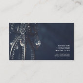 Moody Blue Crystal Glam Elegante Romantischer Chic Visitenkarte (Rückseite)