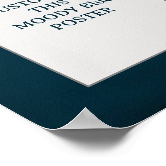 Moody Blue Custom Poster Zitat Geschenke Geburtsta (Ecke)