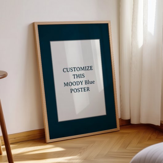 Moody Blue Custom Poster Zitat Geschenke Geburtsta