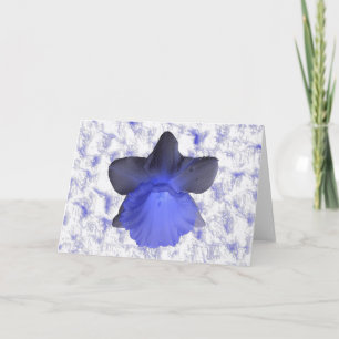 Moody Blue Dripping Daffodil Grußkarte Feiertagskarte