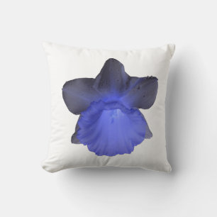 Moody Blue Dripping Daffodil Pillow Kissen