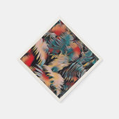 Moody Blue Fern Blätter Botanische Dekoupage Serviette (Ecke)