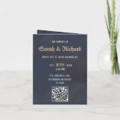 Moody Blue geflochtenes Foto Einladung (Rückseite)