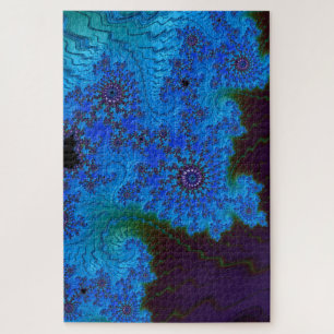 Moody Blue Mandelbrot Mandalases Fraktal Abstrakt Puzzle
