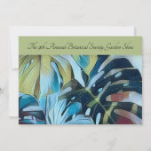 Moody Blue Monstera Botanical Direct Mail Promotio Einladung (Vorderseite)