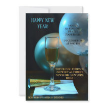 Moody Blue New Year Champagne Flute