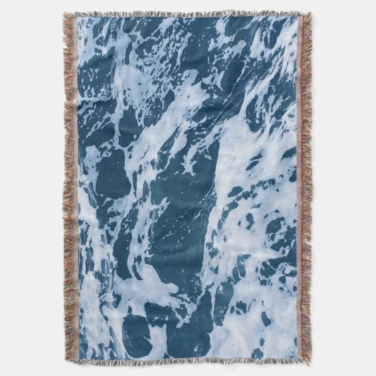 Moody Blue Ocean Waves Decke (Vorderseite Vertikal)