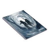 Moody blue watercolor Moodgoddesses personalisiert Notizblock (Rechte Seite)