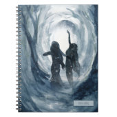 Moody blue watercolor Moodgoddesses personalisiert Notizblock (Vorderseite)