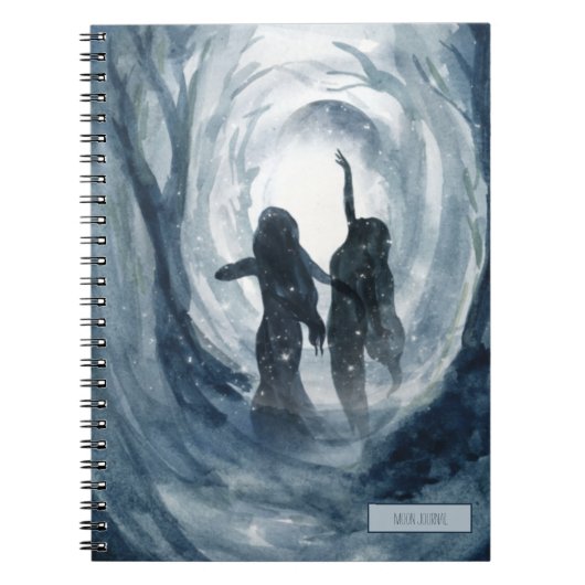 Moody blue watercolor Moodgoddesses personalisiert Notizblock (Vorderseite)