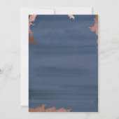 Moody Blue Wedding Reception Einladung (Rückseite)