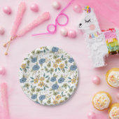 Moody Blues Floral Party Plate Pappteller (Party)