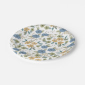 Moody Blues Floral Party Plate Pappteller (Schrägansicht)