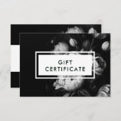 Moody-Blume - Schwarzweiß-Geschenkgutschein (Vorne/Hinten)