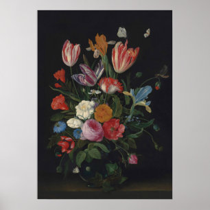 Moody Blume, Vintage Blumenkunst Poster
