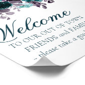 Moody Boho | Aquamarin und Lila außerhalb der Stad Poster (Ecke)