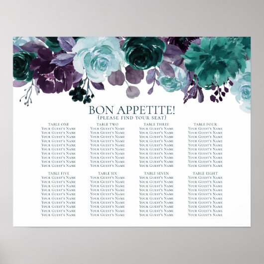 Moody Boho | Aquamarine Blumenbeutelübersicht Poster (Vorne)