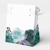 Moody Boho | Aquamarine türkisblaue Liebe und Dank Geschenkschachtel (Rückseite)