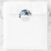 Moody Boho | Aquamarine und Lila Einwegkamera Runder Aufkleber (Tasche)