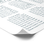 Moody Boho | Aquamarine und Lila Sitzplakette Poster (Ecke)