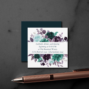 Moody Boho   Aquamariner Blumengarten Empfang Deta Begleitkarte