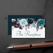 Moody Boho | Aquamariner und türkisfarbener Empfan Begleitkarte