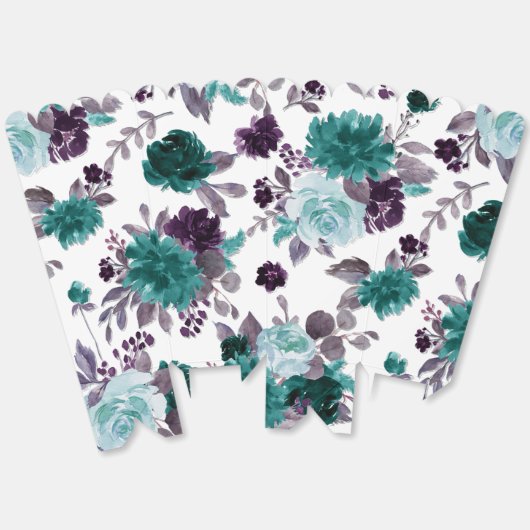 Moody Boho | Aquamarines Türkisfarben und Lila Mus Geschenkschachtel (Ungeklappt)