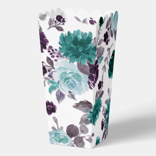 Moody Boho | Aquamarines Türkisfarben und Lila Mus Geschenkschachtel (Vorderseite)