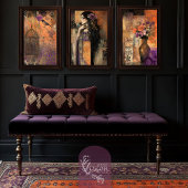 Moody Boho Bird & Birdcage Patchwork Art Seidenpapier