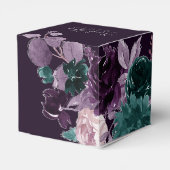 Moody Boho | Dark Eggplant Lila und Aquamarin Bouq Geschenkschachtel (Rückseite)