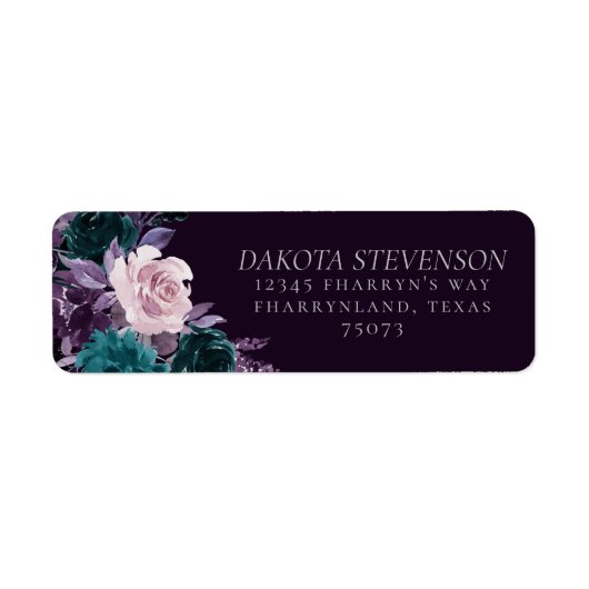 Moody Boho | Dunkle Aubergine Lila und Aquamarin (Vorne)