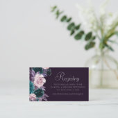 Moody Boho | Dunkle Eggplant Lila Aquamarines Regi Begleitkarte (Stehend Vorderseite)