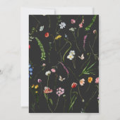 Moody Boho Dutch Blume & Butterflies Wedding Einladung (Rückseite)