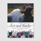 Moody Boho | Eggplant Aquamarines Foto Danke Magne Magnetkarte (Vorderseite)