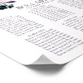 Moody Boho | Eggplant Lila 6 Tabelle Seekarte Poster (Ecke)