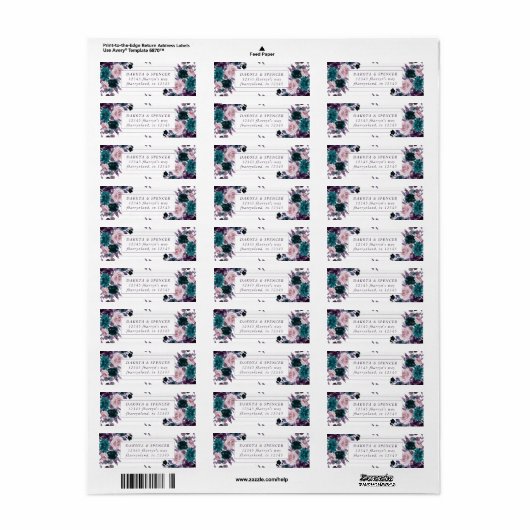 Moody Boho | Eggplant Lila Mauve Wedding Address (Vorne)