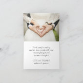 Moody Boho | Foto für Aquamarine und Lila Rose von Dankeskarte (Innenseite)