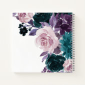 Moody Boho | Gästebuch Eggplant und Aquamarines Fo Notizblock (Rückseite)