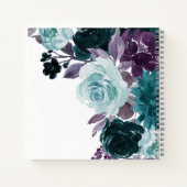 Moody Boho | Gästebuch für Aquamarine und Lila Ros Notizblock (Rückseite)