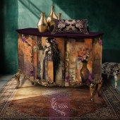 Moody Boho Girl - Kimono Patchwork Art Seidenpapier