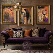 Moody Boho Girl - Kimono Patchwork Art Seidenpapier