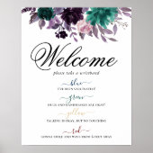 Moody Boho | Lila Aquamarine soziale Entfernung vo Poster (Vorne)