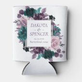 Moody Boho | Lila Blume Save the Date Dosenkühler (Vorderseite)