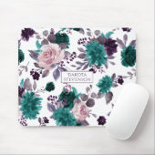 Moody Boho | Lila Blumenzuordnung Mousepad (Mit Mouse)