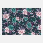 Moody Boho | Lila dunkles Muster der Äggpflanze Geschenkpapier Set (Vorderseite 2)