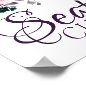 Moody Boho | Lila und Aquamarine Sitzplätze Poster (Ecke)