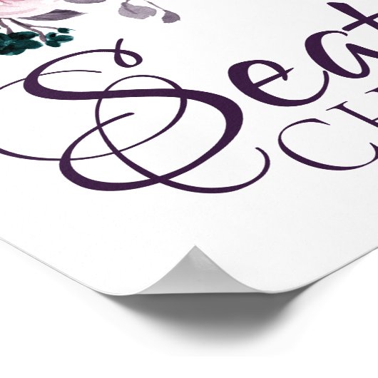 Moody Boho | Lila und Aquamarine Sitzplätze Poster (Ecke)