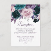 Moody Boho | Lila und Aquamariner Empfang Begleitkarte (Vorderseite)