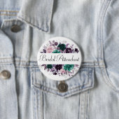 Moody Boho | Lila und Aquamarines Brautparty Button (Beispiel)