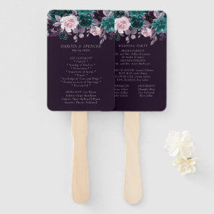 Moody Boho   Lila Zeremonieprogramm für Dark Eggpl Fächer